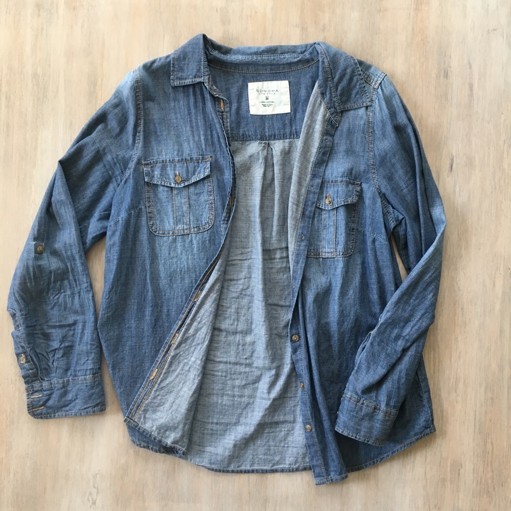 Chambray Button-Up